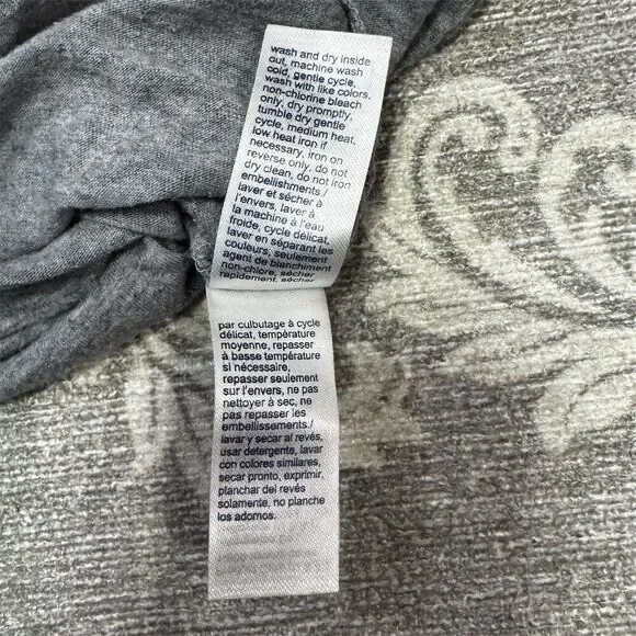 Tommy Hilfiger Women's Graphic Print T-Shirt Gray Size M Crew Neck - Picture 7 of 7